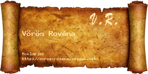 Vörös Rovéna névjegykártya